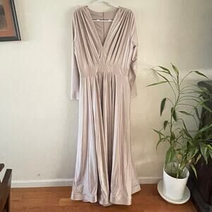 Jessica Angel JA769 Formal Gown Womens XXL Blush Pinkish Long Sleeves Pockets